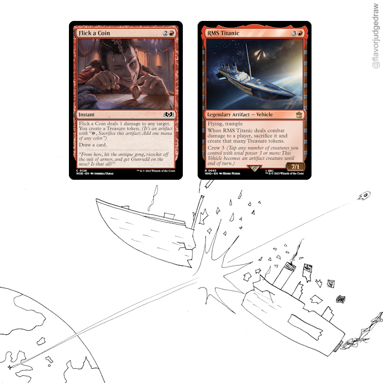 MTG flavor judge drawings → 🟦🦋 (@flavorjudgedraw) on Twitter photo 