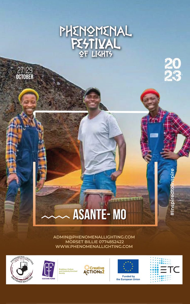 It's ON , this seoson from 27-29 October. Get your ticket, pack your camping gear and be part of the Phenomenal Festival of Lights 2023😉
#InspiredToInspire
<a href="/asante_mo/">Asante Mo</a> <a href="/GJos/">Greg Joslin</a> @the_apollo_zw 
<a href="/culturefundzim/">Culture Fund</a> 
#ETC #CreativeACTIONs2