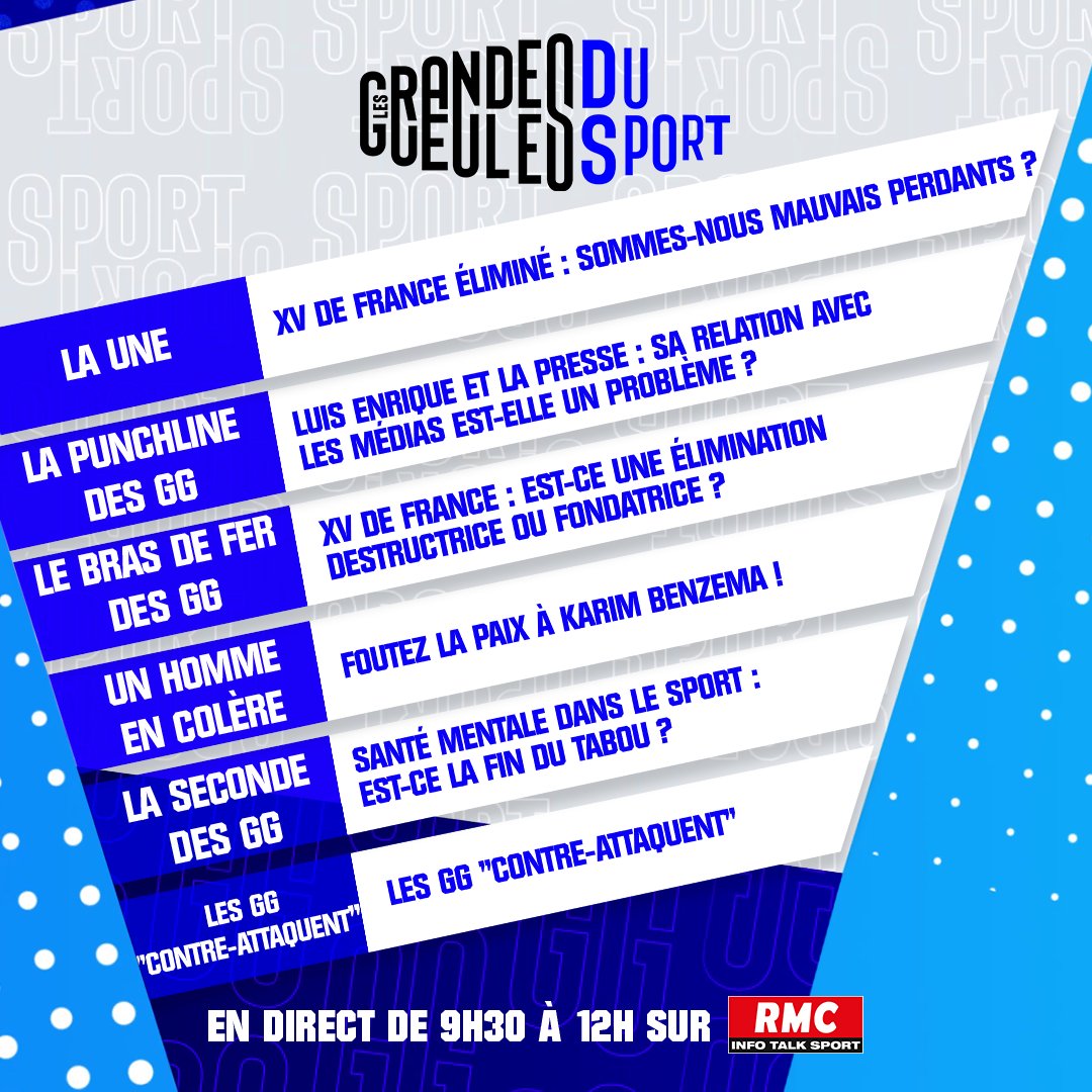 Les Grandes Gueules du Sport - RMC tweet media