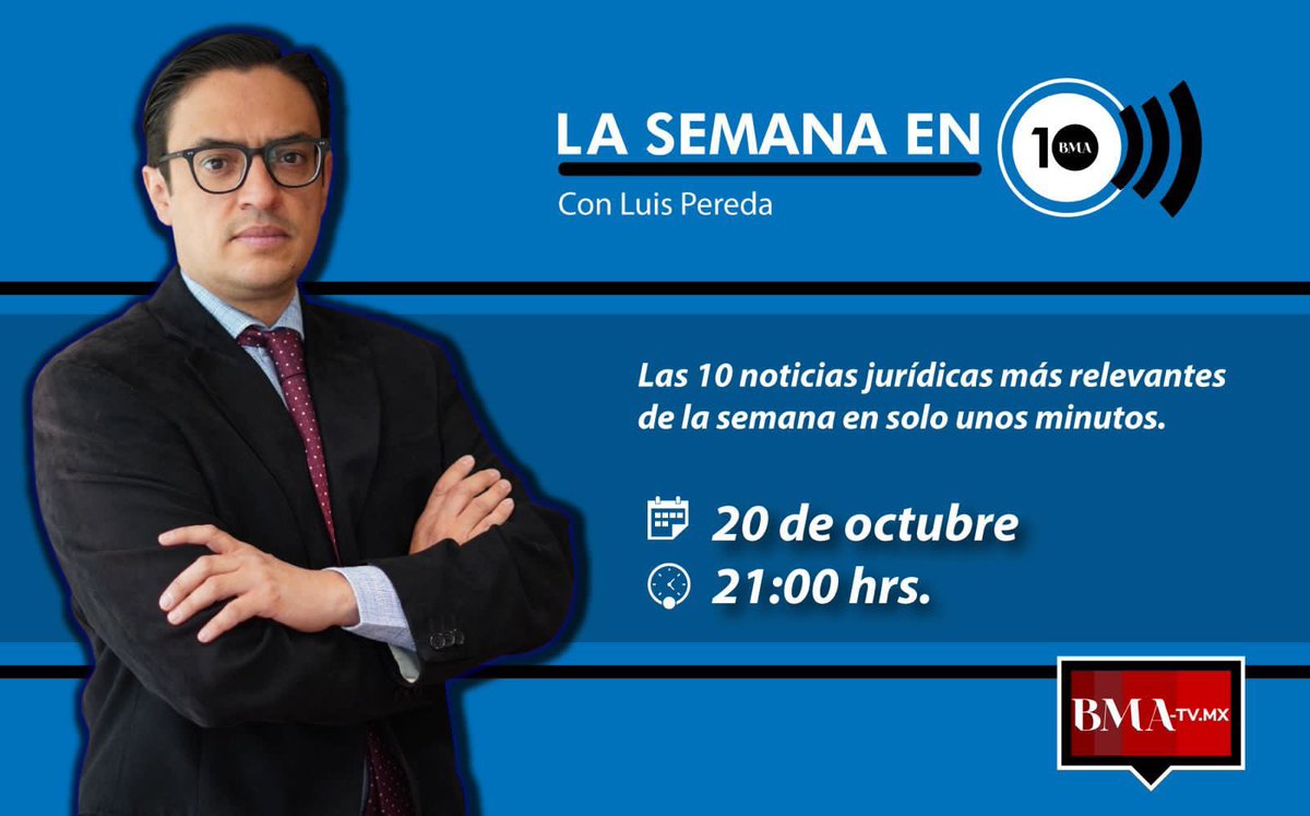 Aquí #LaSemanaEn10 de la <a href="/BMA_Abogados/">Barra Mexicana, Colegio de Abogados A.C.</a>

1️⃣Bloqueo 🆚 mercado gris de 📱
2️⃣✂️✂️💲PJF
3️⃣70 años del Derecho al voto 🙋🏻‍♀️🗳️
4️⃣ También en la guerra hay reglas <a href="/ONU_es/">Naciones Unidas</a> 
5️⃣ <a href="/JavierCremades/">Javier Cremades</a> del <a href="/worldjurist/">World Jurist Association</a> gana Premio Nacional de Jurisprudencia 2023

📺 m.youtube.com/watch?v=Cb2U4R…