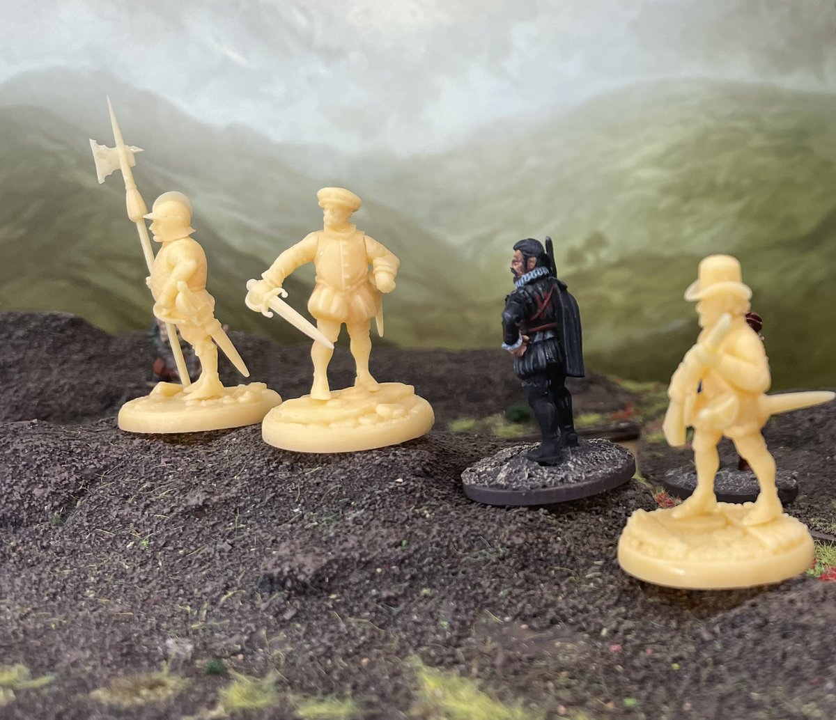 panzerkaput's tweet photo. I’ve printed, washed, cured and assembled my first three figures for Flags of War’s amazing Border Reiver game Border Wars. These are STL for the Garrison Troops are amazingly detailed, full of character and a joy to assemble. #flagsofwar #borderreiver #borderwars https://t.co/9L8RIEJazl