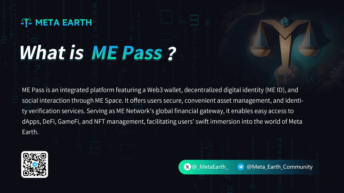 _MetaEarth_'s tweet photo. #MEWiki Series
ME Wiki 11: "What is ME Pass?"
In this issue, we will provide a brief introduction to the wallet within the Meta Earth ecosystem, ME Pass.
#MetaEarth #MENetwork #Blockchain #MEPass #MEID #MESpace #Crypto #Web3 #Defi #NFT #dApps #LearnWithUs📚 https://t.co/4EOSXDFuZv