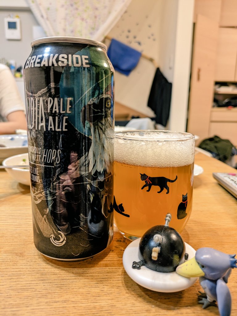harusaku1974's tweet photo. 昨夜のビール🍺
BREAKSIDE
IPA
オレンジ、マンゴーの香り
トロピカルフルーツ、松、若草の風味
フレッシュで美味い!
#BREAKSIDE #IPA #クラフトビール https://t.co/SxsuVryKQr