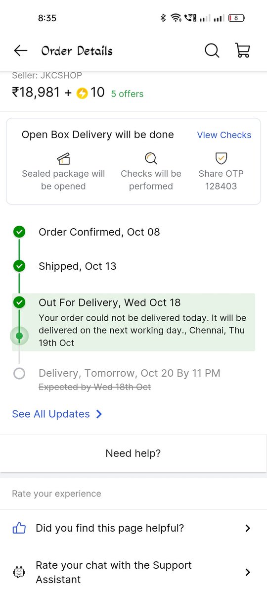 Very poor service... no product delivered on time... no proper response.. disconnection when trying to contact...
<a href="/Flipkart/">Flipkart</a> <a href="/flipkartsupport/">FlipkartSupport</a>