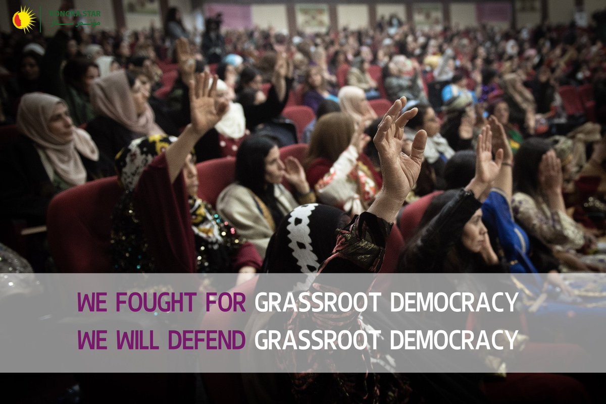 starrcongress's tweet image. The ideology of democratic confederalism is the path of our democracy. We apply direct democracy. The aim is to give every member of society a place in the decision-making process.

#Rojava 
#womensrevolution
#democraticconfederalism