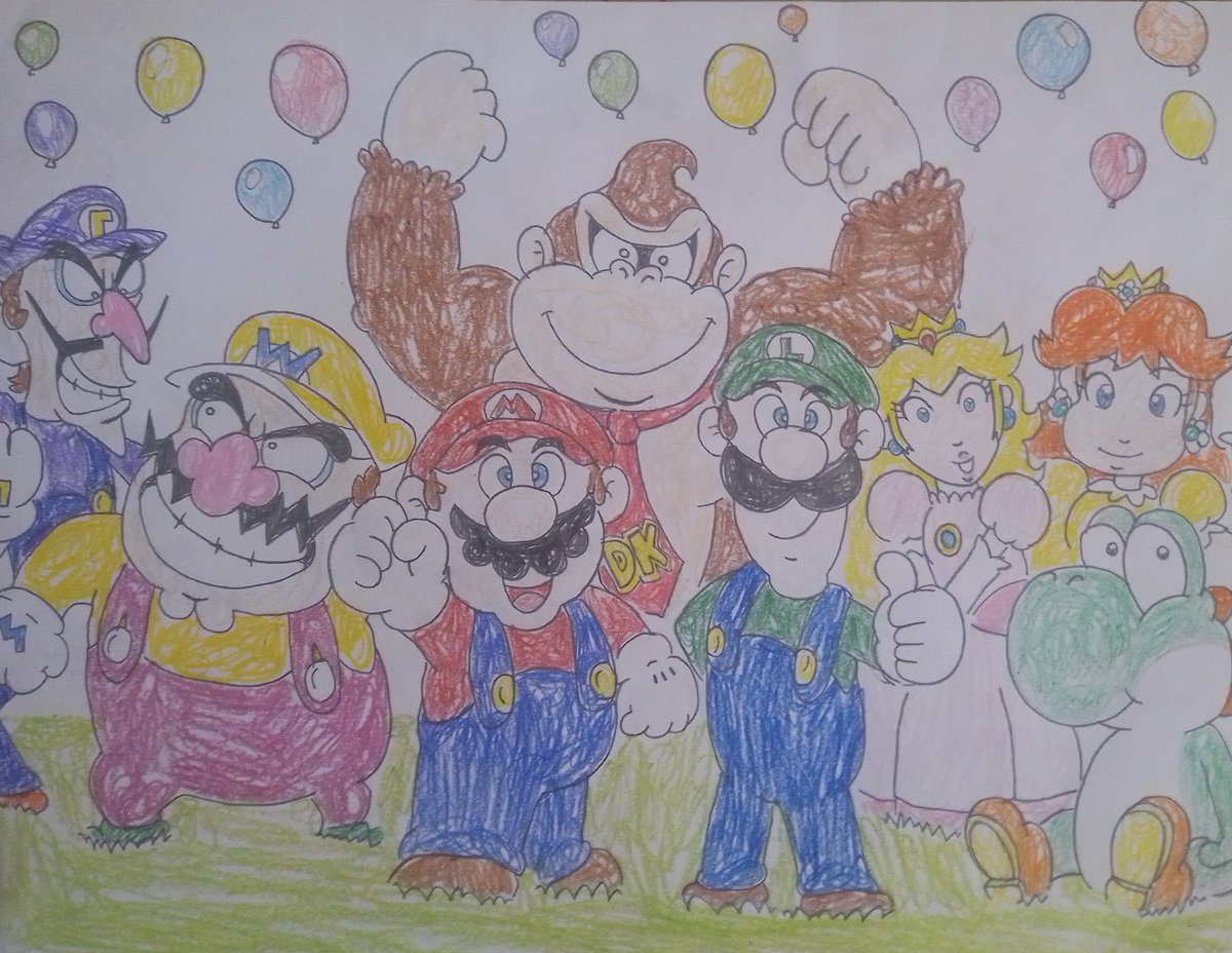 Super Mario Land 2: 6 Golden Coins is 31 years old and Mario Party 4 is 21 years old today. 
#Mario #SuperMario #supermarioland2 #marioparty4 #myart #myartwork #31stanniversary #21yearsofmarioparty4 #wario #wario31st #gamecube #OnThisDay #GameBoy #todayingaminghistory #handdrawn