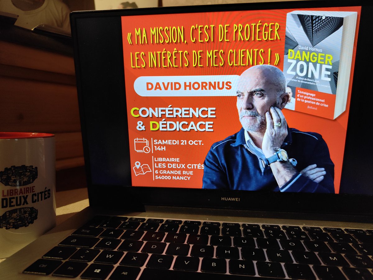 🚩 Cet après-midi du 21 octobre, à 14h, votre librairie aura le plaisir de recevoir David Hornus, pour la présentation de son livre Danger Zone (Balland, 2022). 

Négociateur Kidnapping et Rançon, spécialiste de la sécurité économique et du management du risque, David est engagé