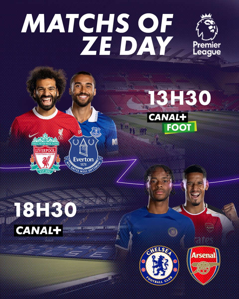 🇬🇧 Jour de derbies en Premier League ! 😍 Avec deux énormes chocs : Liverpool / Everton et Chelsea / Arsenal ⚡️ #LIVEVE | #CHEARS | #PremierLeague