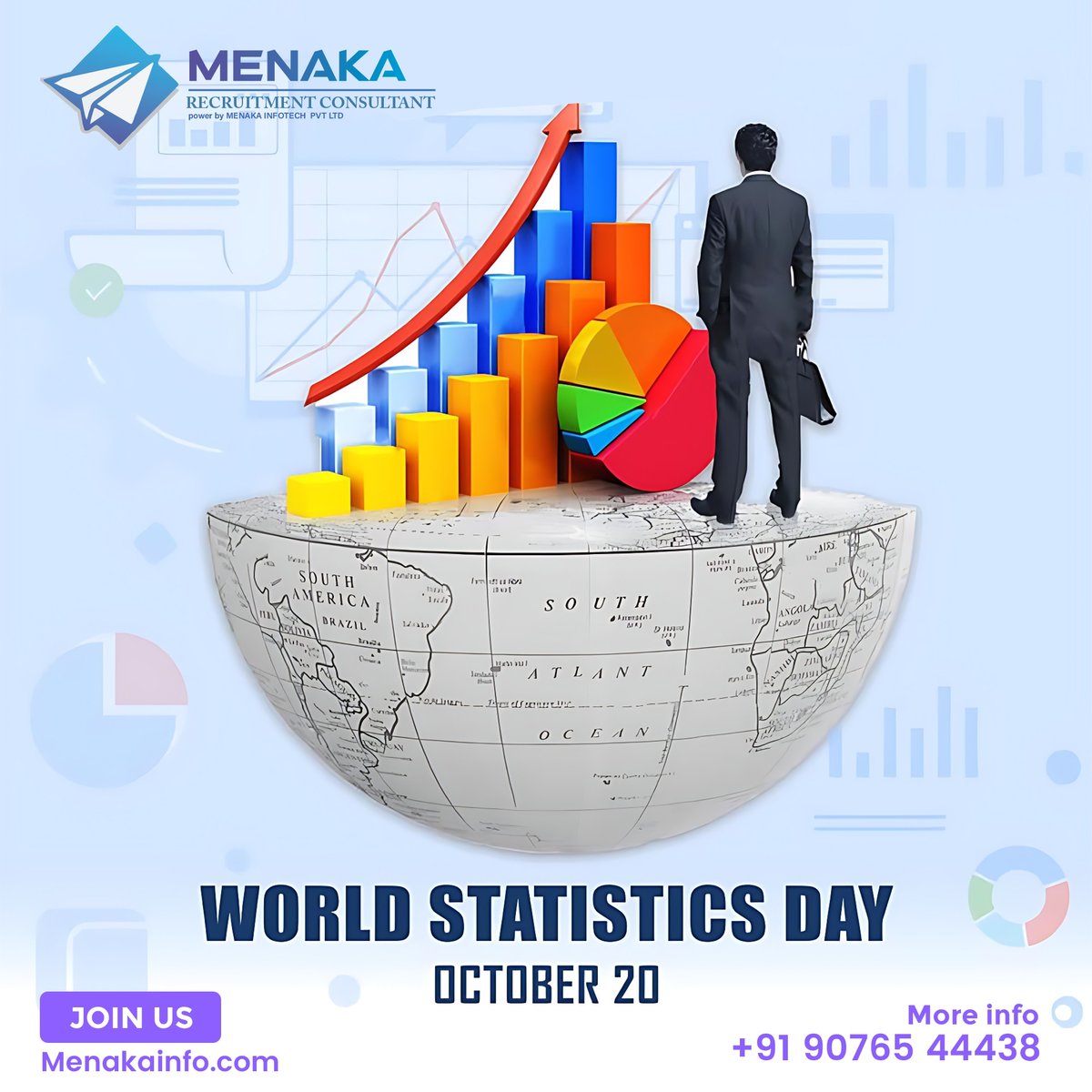 'Empower Your Career on World Statistics Day! Discover Data-Driven Opportunities with Menaka Recruitment  📊🌍 #DataDrivenSuccess #CareerStatistics #UnlockYourPotential'
.