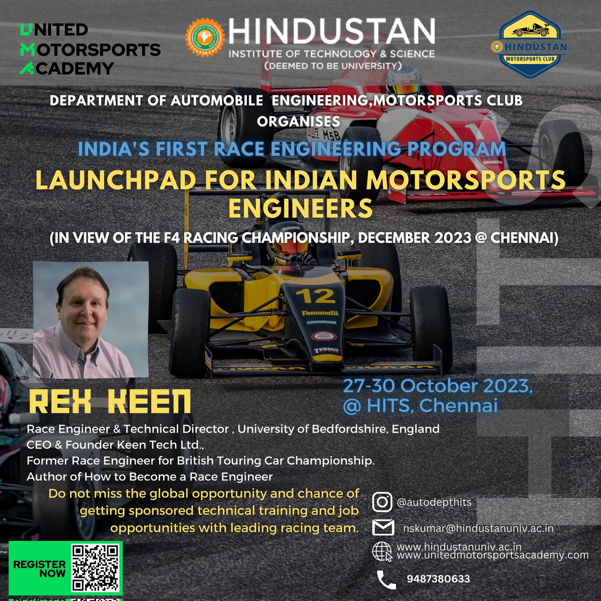 AutodeptHits's tweet photo. The moment we've been waiting for:Rex Keen our mentor for LIME,has arrived 🛫
Get ready Chennai for an incredible journey into the world of Motorsports engineering. Stay tuned for more existing updates.
#autohits #myhindustan #unitedmotorsportsacademy #racingf4 #motorsports https://t.co/NbtKiaAKwy
