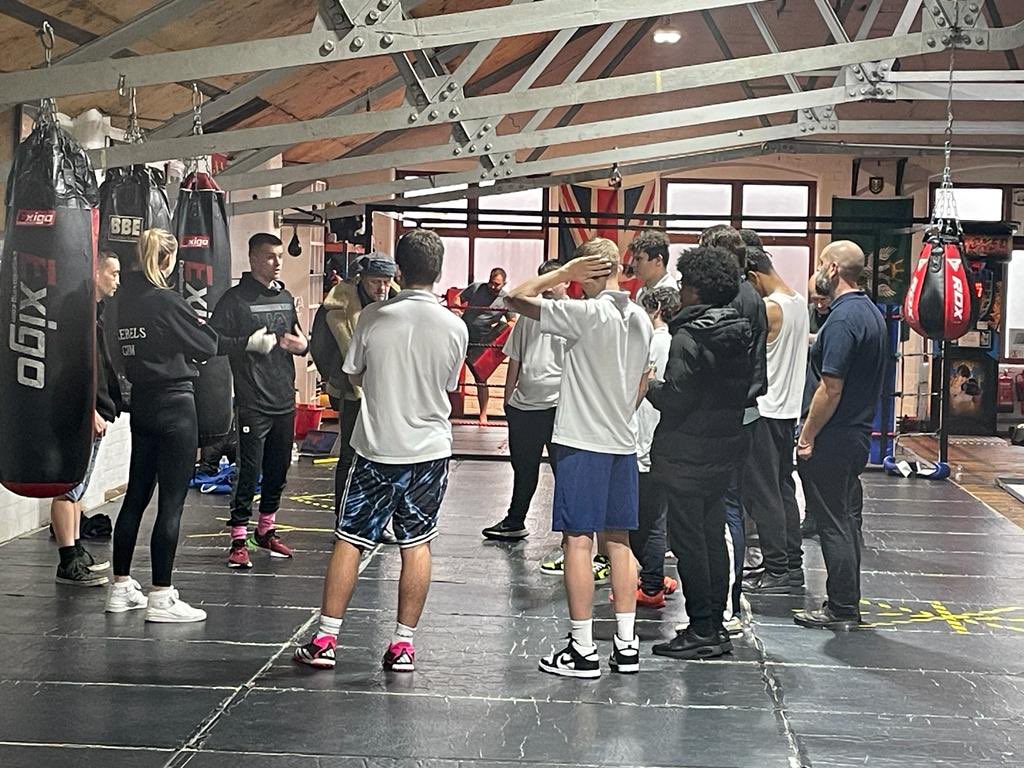 Mrs_NFJ's tweet photo. As part of our social justice programme, we arranged for a professional boxer to share his story of challenges he experienced at school, and how just 1 person believing in you and supporting you without judgement can be life changing. From adversity to boxing on sky sports! https://t.co/FDVs2ljUfL
