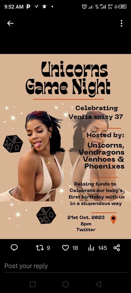 MarthawinnieA's tweet photo. Good morning world it's a new and special day. THE GREATEST GAME NIGHT. This is our time to shine with the dragon mother. The unicorn queen. Spicy 37 is a must. 💃💃🦄🦄🐉🐉🔥🔥🌶️🌶️🌶️TO BEING 37YEAYS YOUNG🎉🎉🎉🎉🎉🎉🎉🎉 https://t.co/RRQ9KKG3gR