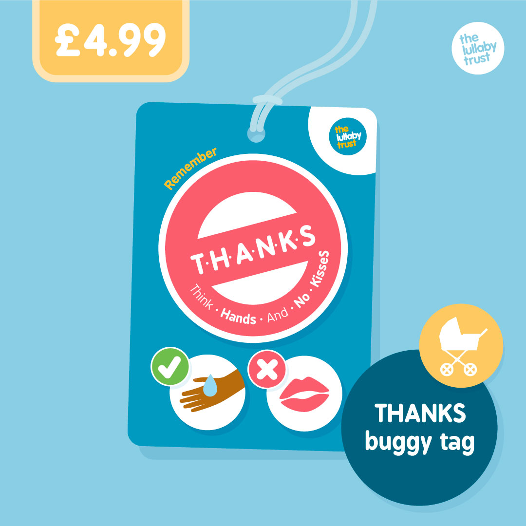 Buy a THANKS buggy tag to remind people to think twice about touching your baby while you’re out and about, particularly if they haven’t washed their hands. Purchase a first edition tag for just £4.99 here: bit.ly/48Z4EWI #TipsForParents #BabyEssentials