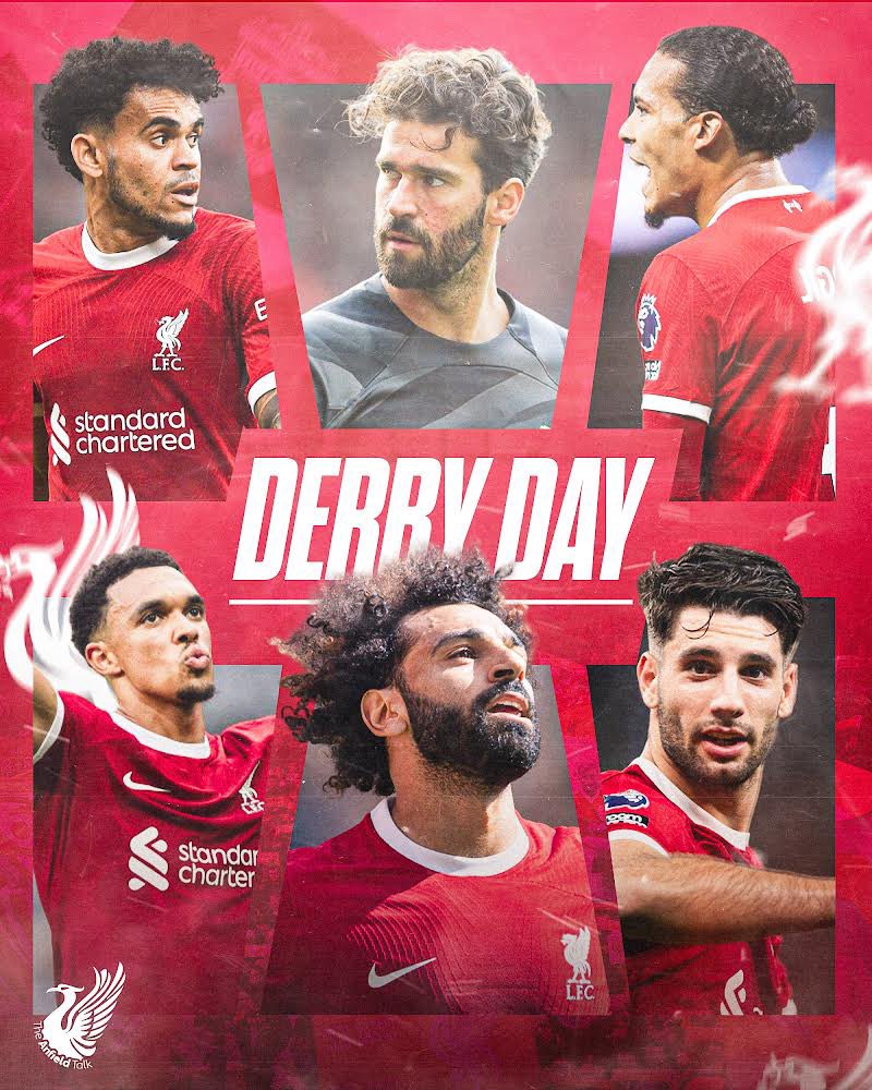 It’s Derby Day.  Up The Reds 🔴 #MerseysideDerby