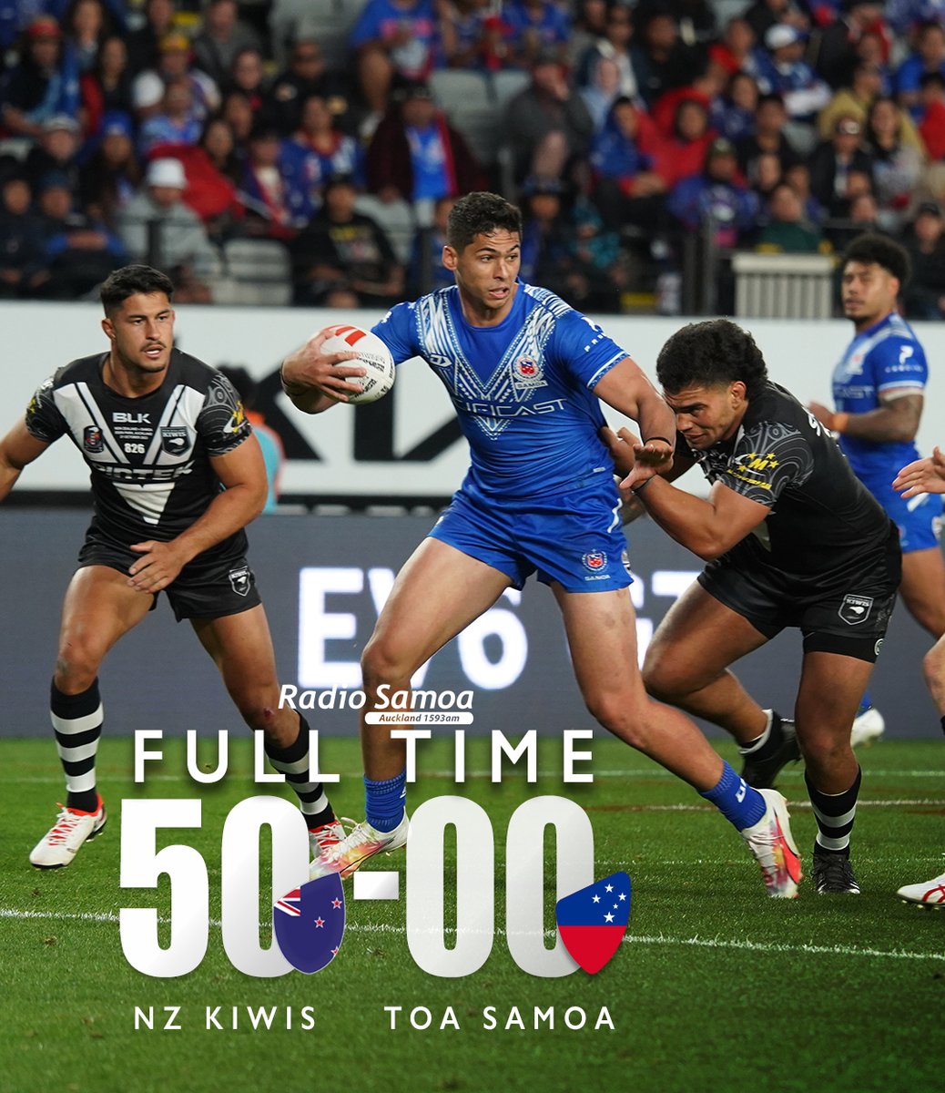 Full time at Eden Park
Toa Samoa 0 - 50 Kiwis
#RadioSamoa
