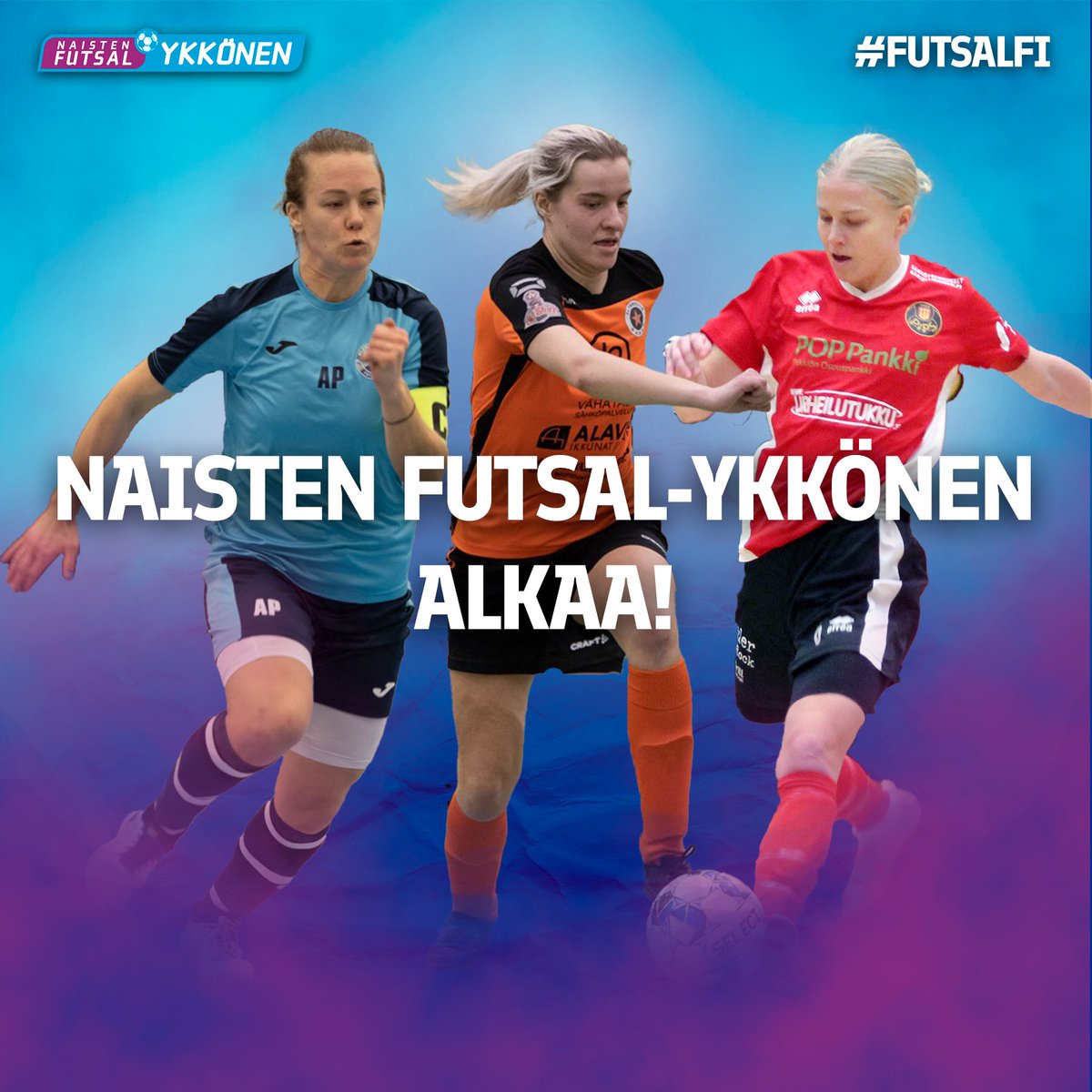 Naisten Futsal-Ykkönen alkaa! 🤩

Sarjan avauskierros pelataan tänään – Palloliiton nettisivuilla esittelyssä molempien kahden lohkon kaikki kahdeksantoista joukkuetta ➡️ palloliitto.fi/ajankohtaista/…! 💪

#FutsalFi

📷: Heini Lehtipuu, Kirsi Nummela