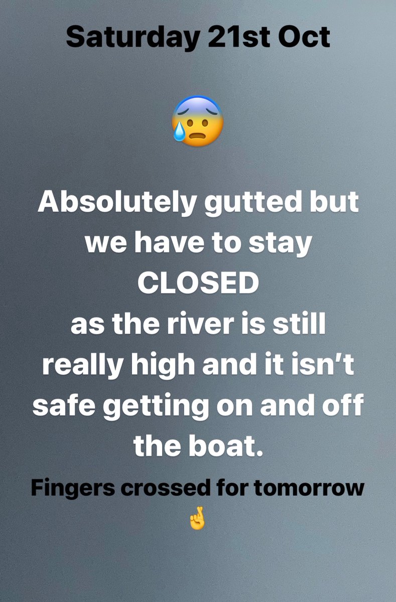 Sat 21st October- the river levels are still very high. We have some gorgeous plants, amazing books and we halloween’d the shop but Storm Babet had other ideas. Hopefully see you tomorrow- watch this space for updates 🤞