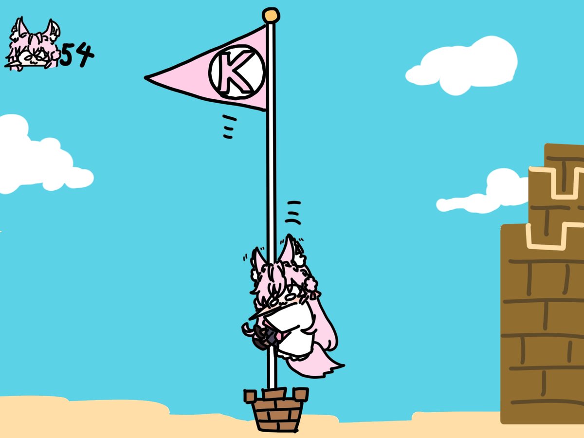 博衣こより 「ゴールするこよりちゃん#こよりすけっち 」|ギ酸のイラスト