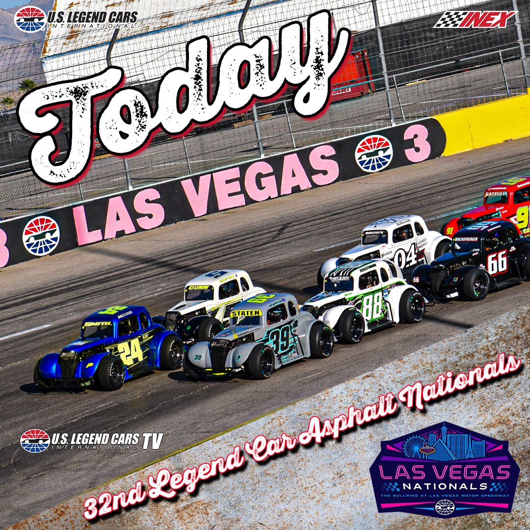 Today, four Asphalt Nationals Race Champions are crowned from The Bullring at Las Vegas Motor Speedway. Coverage begins at approximately 1:30 pm PT/4:30 pm ET on uslegendcars.tv 📺

#AsphaltNats | #USLCI
<a href="/PitRowTV/">Pit Row TV</a> | <a href="/LVMotorSpeedway/">Las Vegas Motor Speedway</a>