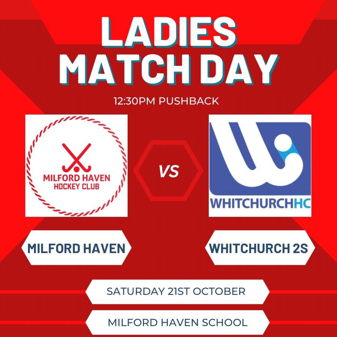 Today we host @Whitchurch_HC 2s 🏑 12:30pm pushback……come and support the ladies 👊🏽