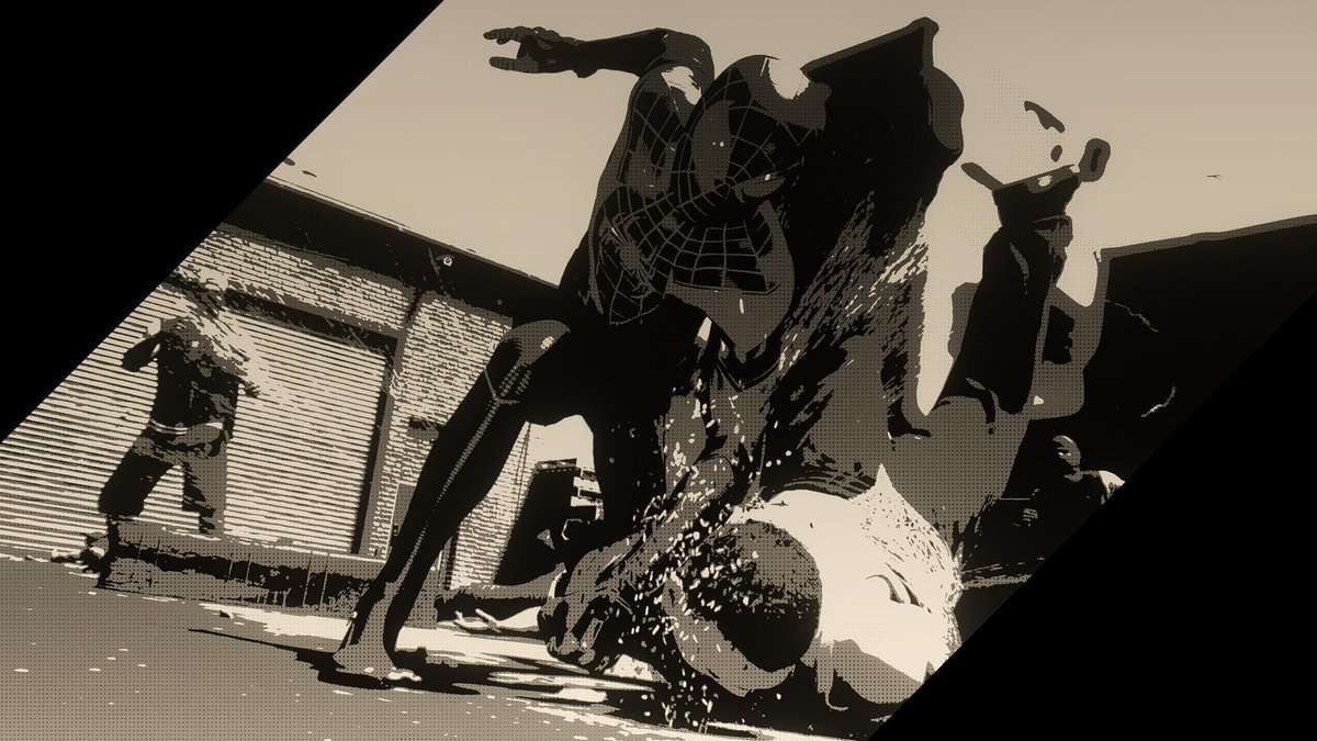 cmurrellart's tweet photo. Having a blast just messing with the photo mode on this game! Some favorites so far #SpiderMan2PS5 https://t.co/yxZJXbO7sz