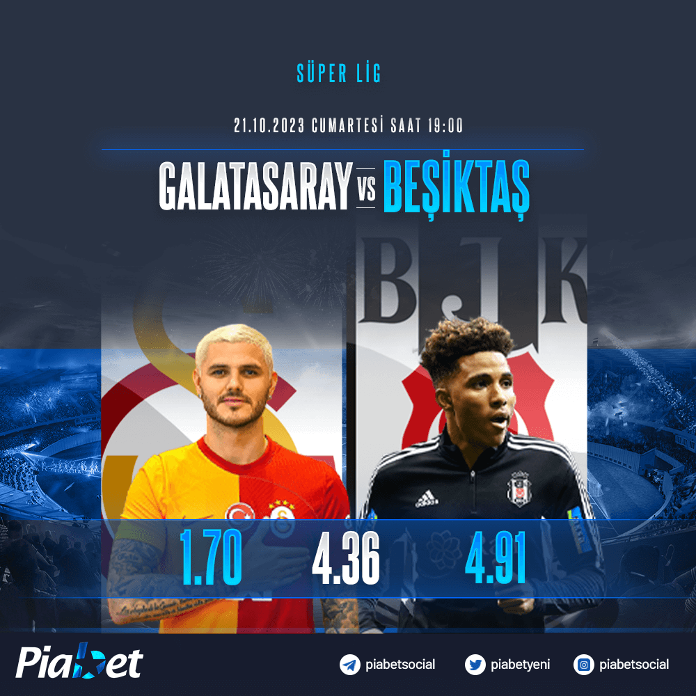 piabetyeni's tweet photo. 🔥GÜNÜN ÖNEMLİ MÜCADELESİ 🔥

⚽️GALATASARAY ⚽️ BEŞİKTAŞ

KARŞILAŞMA SAATİ : 19.00

EN İYİ ORANLARLA #Piabet'te buluşmak üzere 😎

https://t.co/AbJ6nBxTIg

#piabetcasino #piabetyüksekoran #piabetozeloran #piabetkazandırır https://t.co/O3kByNr4dk