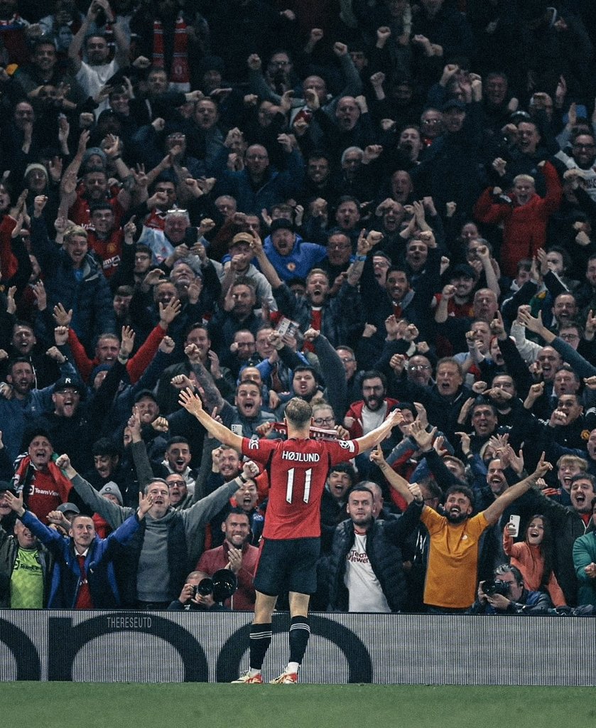 UtdFaithfuls's tweet photo. Højlund's first Premier League goal for Manchester United today. I can feel it. 🇩🇰 https://t.co/zq9NNnpaMG