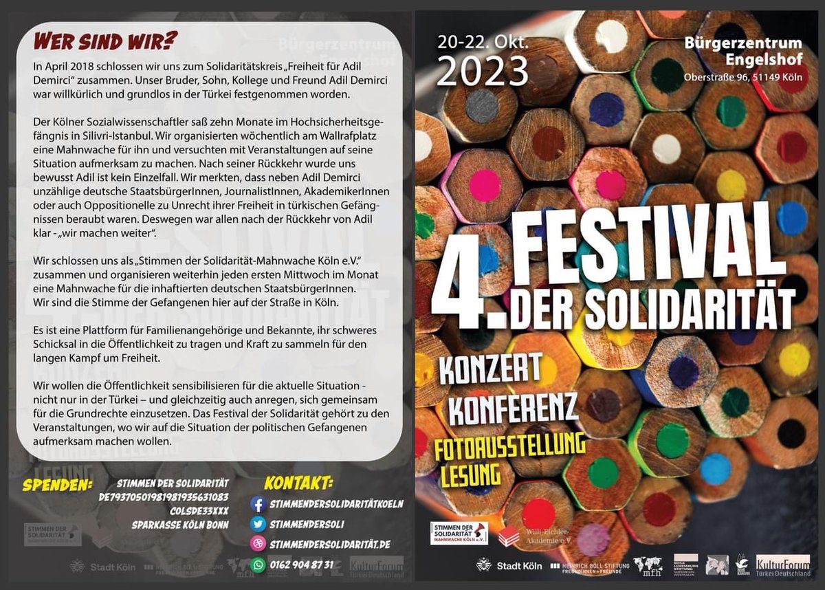 Das 4. Festival der Solidarität läuft mit Konferenzen und der Fotoausstellung weiter. 

📌 Schaut vorbei

#FreeNahid
#FreePatrick 
#FreeThemAll