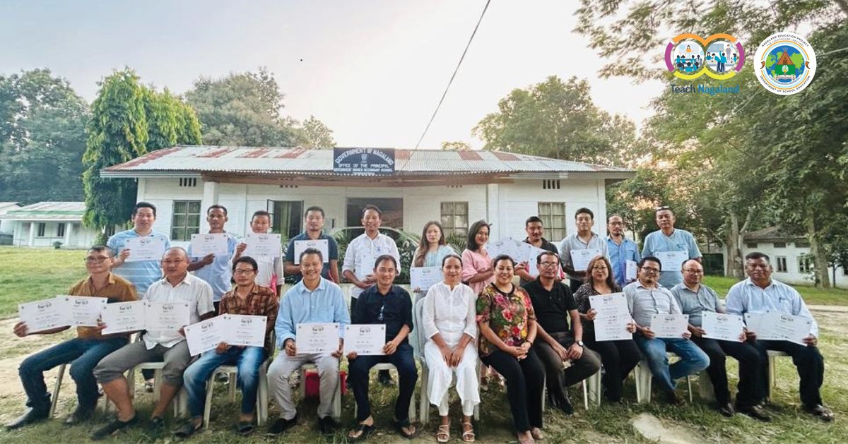 nectarnagaland's tweet photo. Teach Tool: The state-wide Level 2 training on Teach Tool, held across four training stations (Kohima, Dimapur, Mokokchung, Tuensang), concluded on 19th October. A total of 34 Master Trainers (Trainers of Teachers) trained close to 300 School Heads. (1/2)

#teachtool #WorldBank https://t.co/cxEOP3f2iT