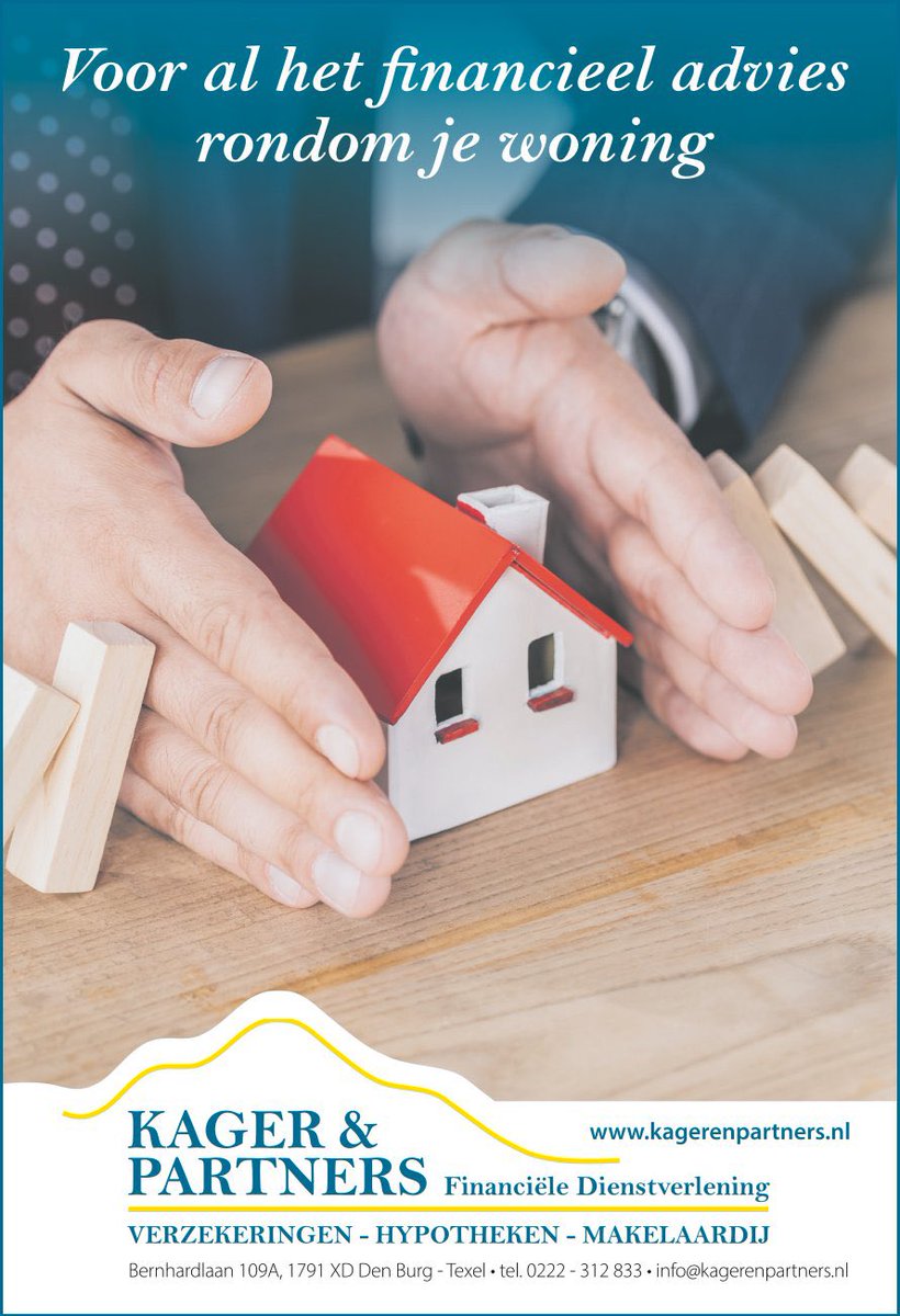 ‘Voor al het financieel advies rondom je woning’ zo staat in de TC van 20-10.
#woning #verzekeren #texel #woonbijlage