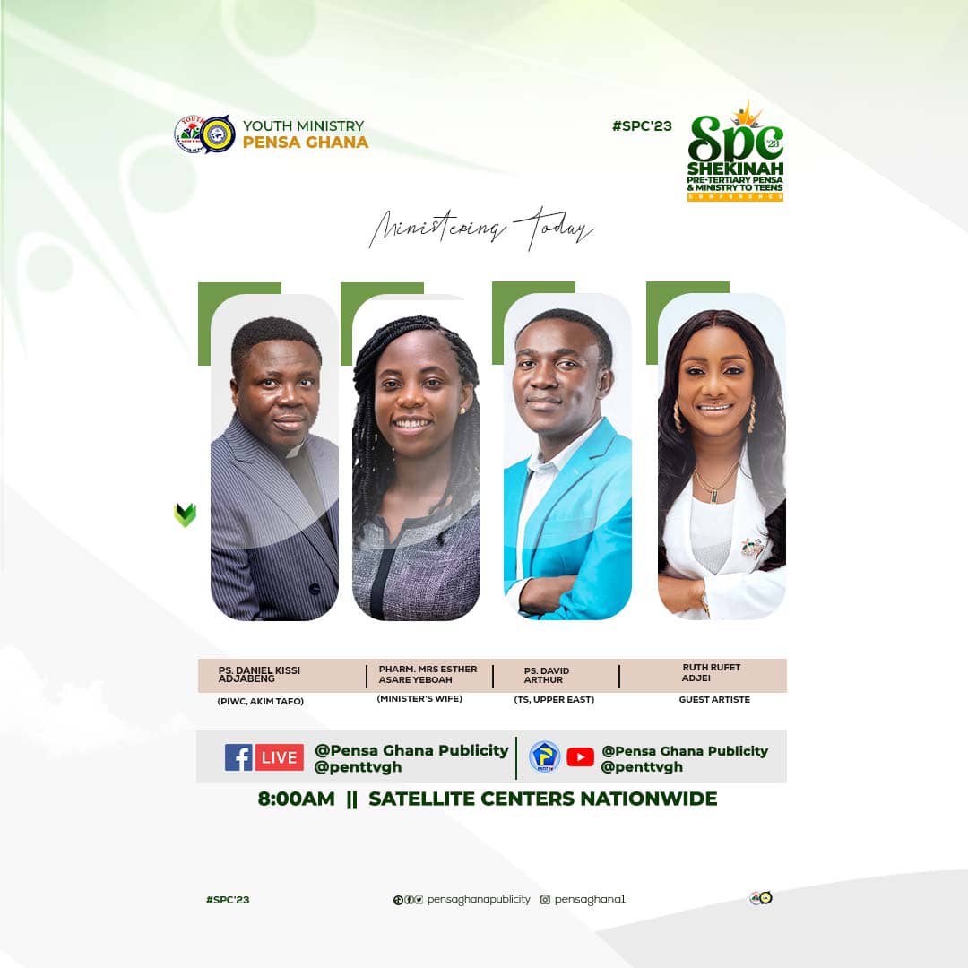 pensaghana1's tweet photo. 🤩🤩🥳
We are Ready And Set To Roll🤩🤩🚀🚀
SHEKINAH Pre-Tertiary PENSA And Ministry To Teens Conference continues today!
🤩🤩🤩🤩
Stay tuned🥳🎉🔥🔥
#SPC23 | #RootedAndGrounded | #MaximumImpact | #PossessingTheNations https://t.co/J1UUpdlHBY