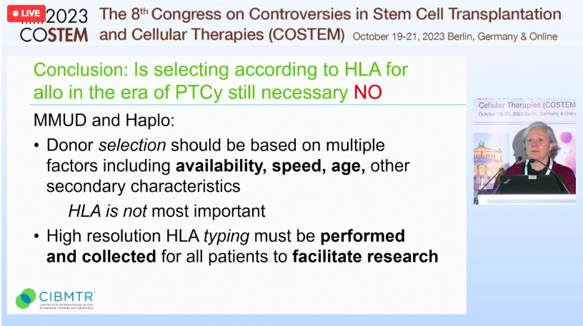 🚨Is donor selection by #HLA still necessary in the era of post-HCT #cyclophosphamide? We are participating LIVE NOW at a debate with our @CIBMTR colleague Prof. Dr. B. Shaw in these year's @COSTEMCongress 
Spoiler alert: we think we should!

#PTCy #donorselection #immunogenetics