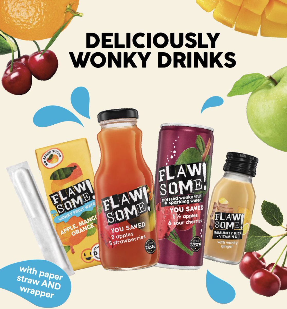 Free sampling of flawsome drinks at the community day next Tuesday at the Llandaff campus. Flawsome drinks are sustainable cold pressed juice made from wonky surplus fruit. @flawsomedrinks @tucoltd @CMetSEngagement