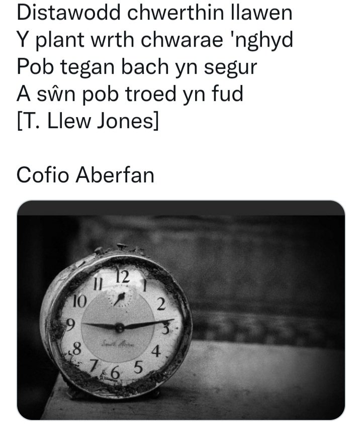 Cofiwn am Aberfan heddiw.