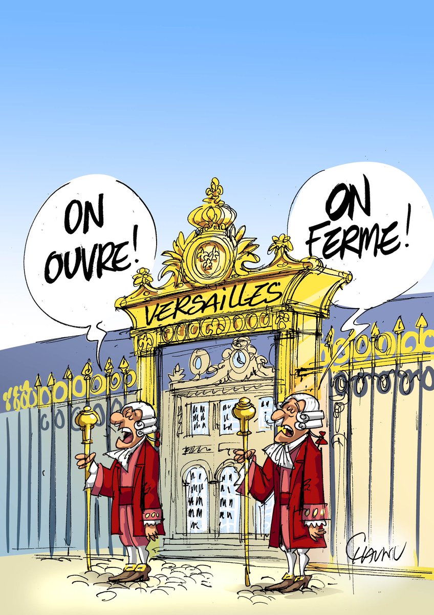 ✏️ mon #dessin publié aujourd’hui dans @ouestfrance #versailles <a href="/CVersailles/">Château de Versailles</a> #actu #dessindepresse