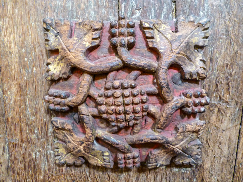 For #ScreenSaturday Medieval wooden bosses from a 15th century chancel ceiling have been added to St Keyne's chapel Brecon Cathedral The screen has been used in various positions over the centuries