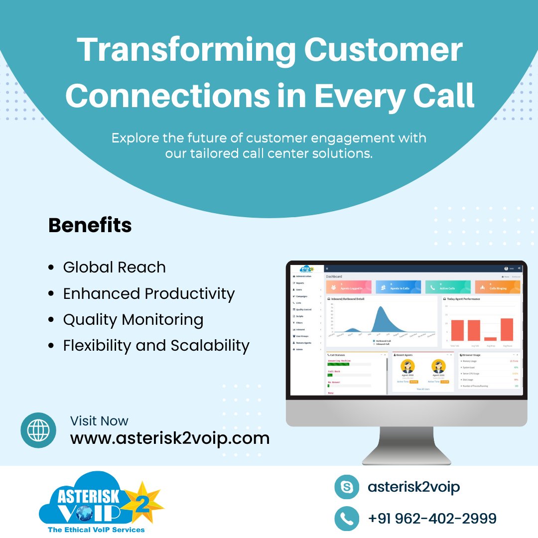 📞 Asterisk 2 VoIP - Revolutionizing Customer Connections 

🌐 asterisk2voip.com
💬 Skype: asterisk2voip
📞 +91 962-402-2999