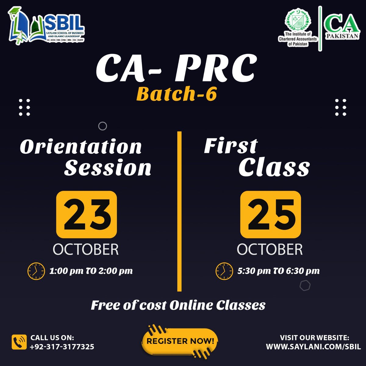 OfficialSwit's tweet photo. KYA CA karna chahtay ho aur wo bhi bahtareen faculty k sath aur wo bhi Free of Cost?
For enrollment and more information, reach us at:
📞 Sheikh Haris:0313-1005384
Hasan Ansari:0316-3227674
We'll see you at the orientation!
#PRC #CA #SaylaniWelfare #SBIL #OrientationClass https://t.co/4zaMrLerVv