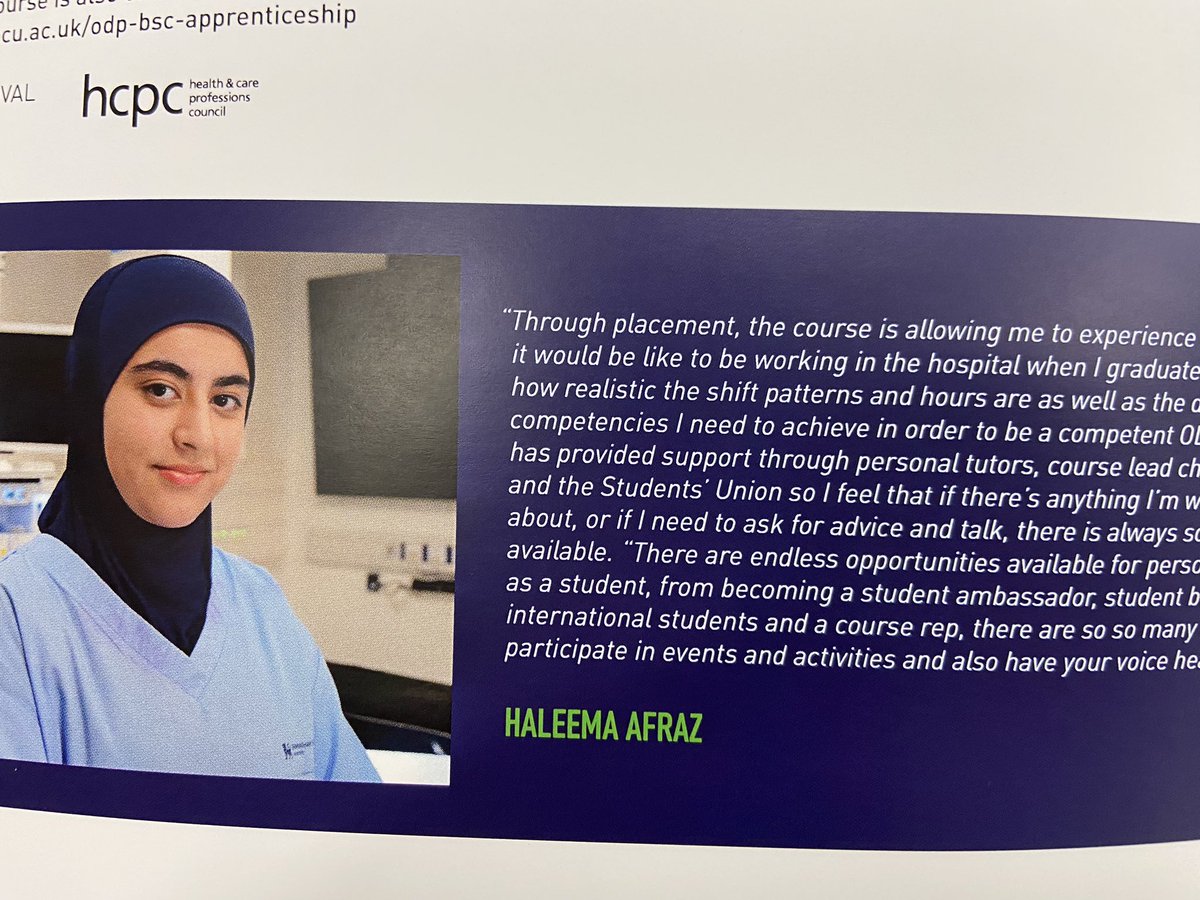 We are here <a href="/MyBCU/">Birmingham City University</a> today ready to answer any questions you might have about our BSc #ODP course. Two of our degree students, Haleema and Japleen are on hand to provide insight into their experiences of being an <a href="/BCU_ODP/">BCU Operating Department Practice</a> student.