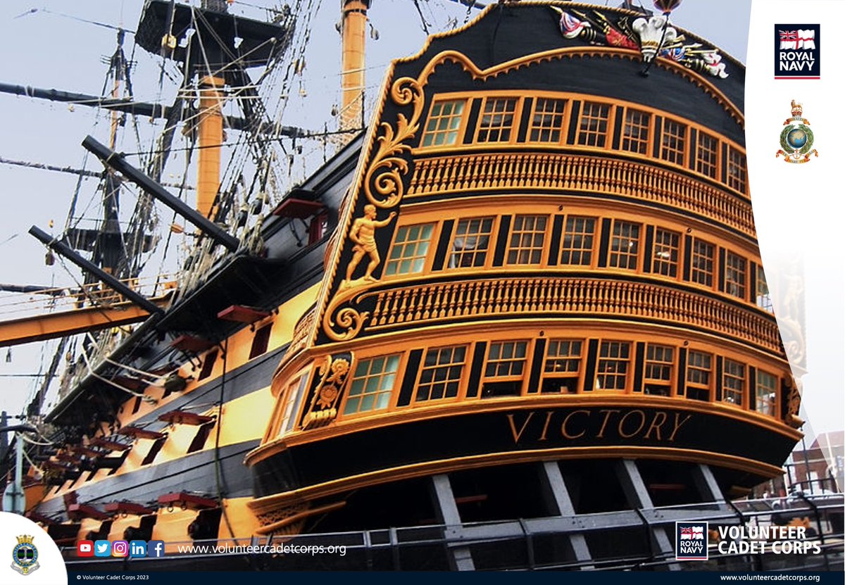 Volunteer Cadet Corps (@vcccadets) on Twitter photo Trafalgar Day is the most important day in the calendar of the oldest commissioned warship in the world, and Nelson’s flagship, HMS Victory. 
21st October marks the 218th anniversary of the Battle of Trafalgar.
#Trafalgar2023 Trafalgar Day is the most important day in the calendar of the oldest commissioned warship in the world, and Nelson’s flagship, HMS Victory. 
21st October marks the 218th anniversary of the Battle of Trafalgar.
#Trafalgar2023