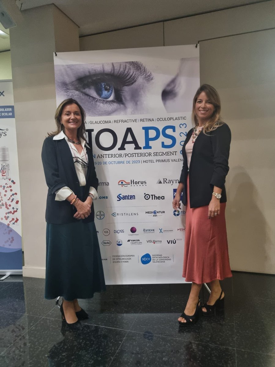 OftalmoMacarena's tweet photo. Nuestras compañeras @mariagessa e @irelimpio participan en el Congreso #NewsOnAnteriorandPosteriorSegment #NOAPS2023 organizado en #Valencia por @SalvaGDoft et al. Interesantes ponencias sobre #Neoring en #QPP &amp; #DALK ➕ Cirugía vítreo-retiniana infantil, respectivamente. ⤵️⤵️ https://t.co/a46owjXOYD