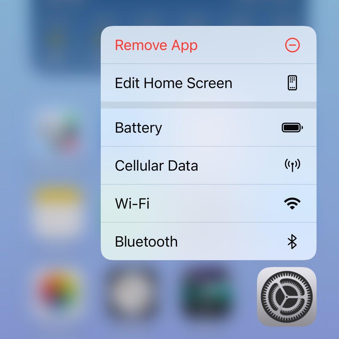 Geoooooorges's tweet photo. @hobdaydesign I’ve seen it in several places across iOS. In this case it is based on the position of the app icon on the home screen. https://t.co/2jjckkPyum