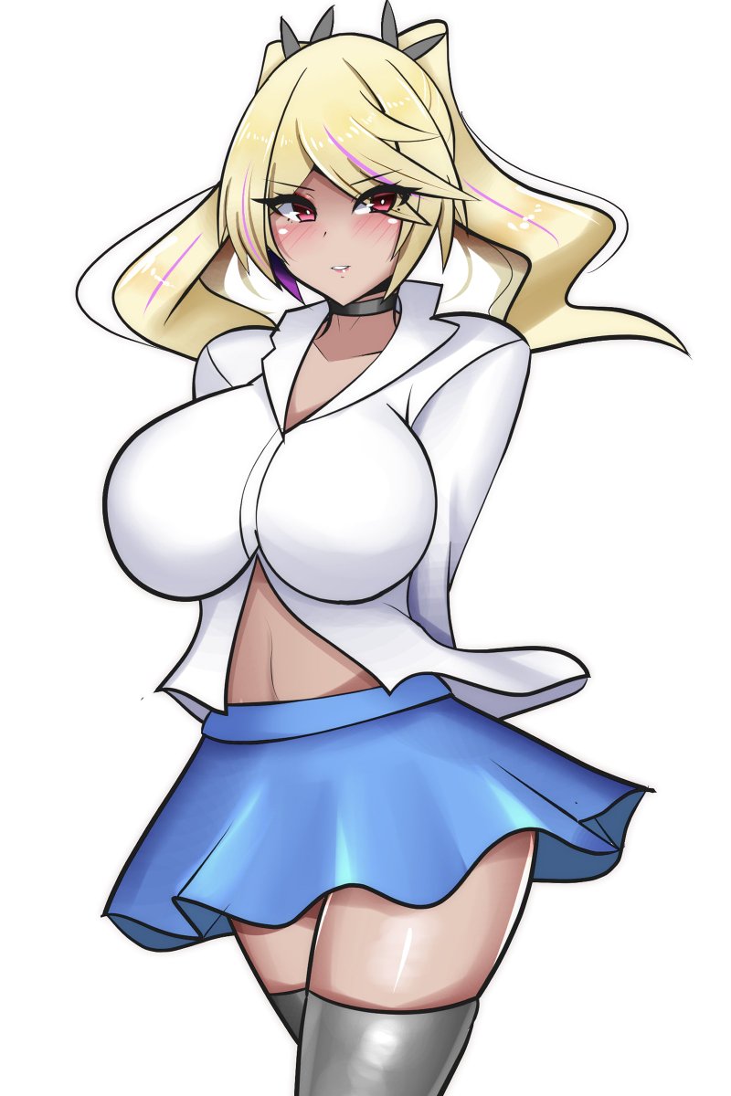 用途不明の謎のギャルちゃんを描きました(2枚目は再掲 