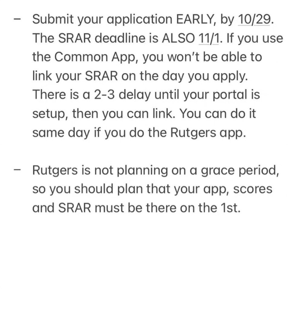 Applying to <a href="/RutgersU/">Rutgers University</a> ? Make sure you are aware of this important information! See your school Counselor with any questions.  <a href="/BravermanHHS/">Jeremy Braverman-Howell HS Principal</a>
#weare #classof2024 #senioryear #collegeapplications #rutgers #SRAR