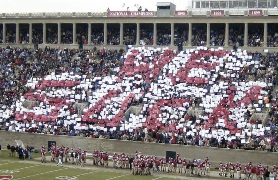 In 2004, Yale students executed a clever prank by disguising themselves as a Harvard pep squad and tricking Harvard fans into unwittingly holding up placards that spelled 'WE SUCK' at their own game.

According to a barely restrained write-up in the Yale Daily news,