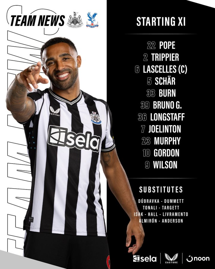 Isak_NUFC's tweet photo. Alexander Isak on bench for Crystal Palace game.

#Newcastle #NUFC #NEWCRY https://t.co/3r3BmtNMlM