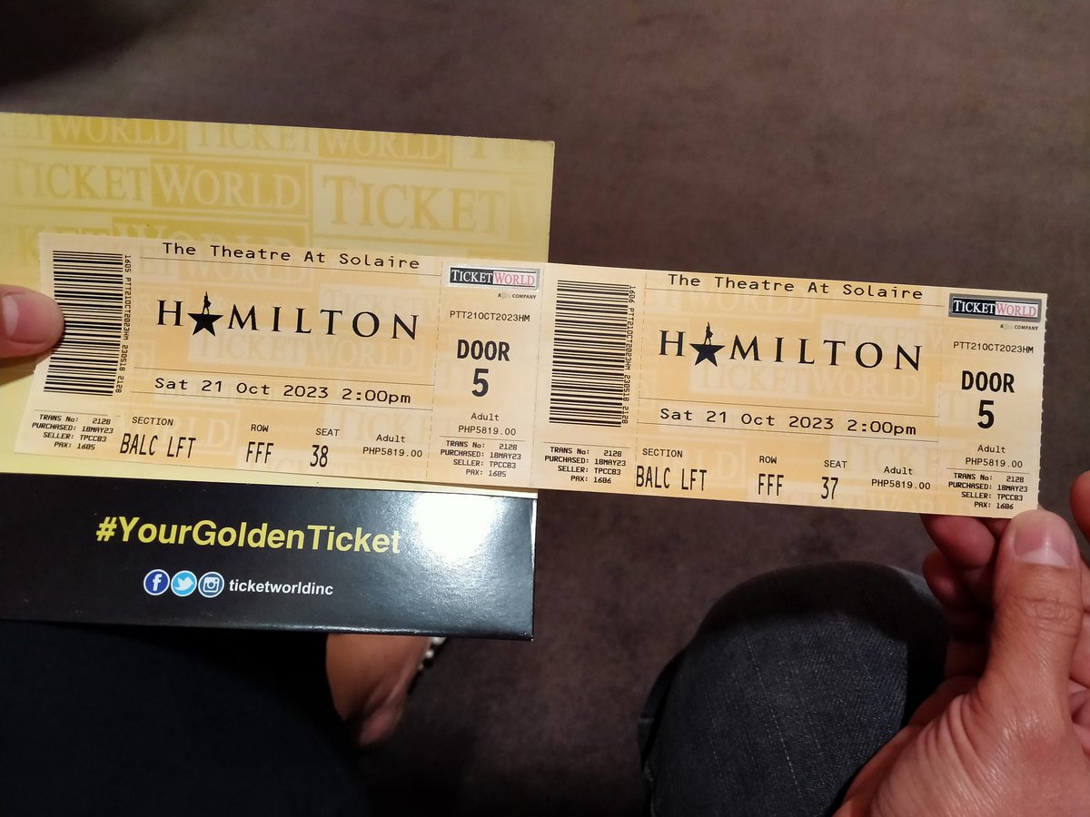 _elykrindon_'s tweet photo. Happy to have watched @HamiltonMusical today with my mom in #TheTheatreAtSolaire #HamiltonMNL #HamiltonPH https://t.co/fDgvNyWvHb