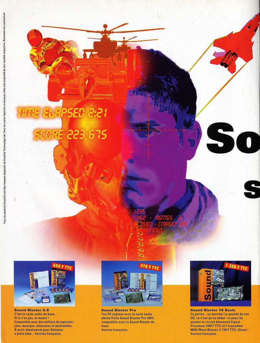AllmightoFranky's tweet photo. La pub dans les mags JV des #80s #90s,pubs vues dans un #Tilt avec double-page pour les cartes son #SoundBlaster,#Inca2 et #Goblins3,et #TheTerminatorRampage!!! #retro #micro #oldschool #retrogaming #oldschool https://t.co/9Fz9HuGh0r