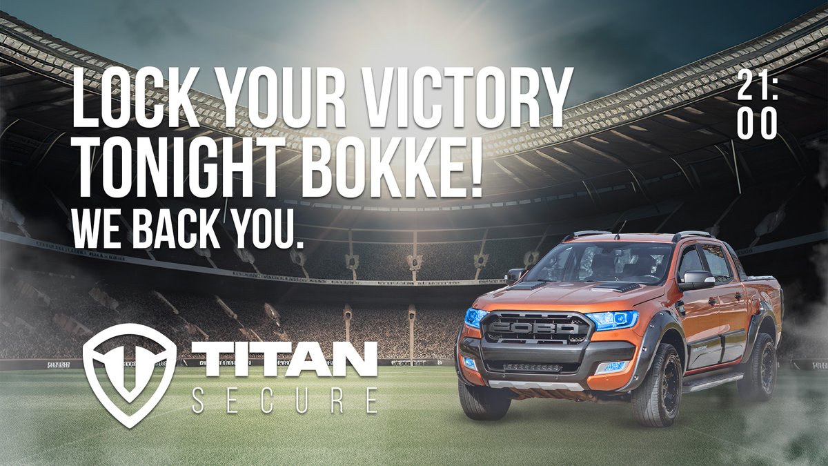 Titan_Secure's tweet photo. Let’s go Bokke. It’s crunch time in the semi finals and our Titans are backing you all the way. Game On England! #Springboks #rugbyworldcup23 #semifinals #titansecure https://t.co/AzdaSD4dnU