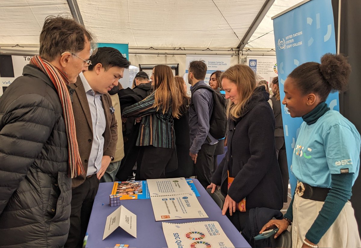 UNBonn's tweet photo. It's #UNDay in #Bonn and we are thrilled how many joined us to connect and explore the work of all our different @UN-organizations at @UNBonn! 
Thank you for visiting mayor @katjadoerner of @BonnGlobal, it was a pleasure! https://t.co/rMP94coiln